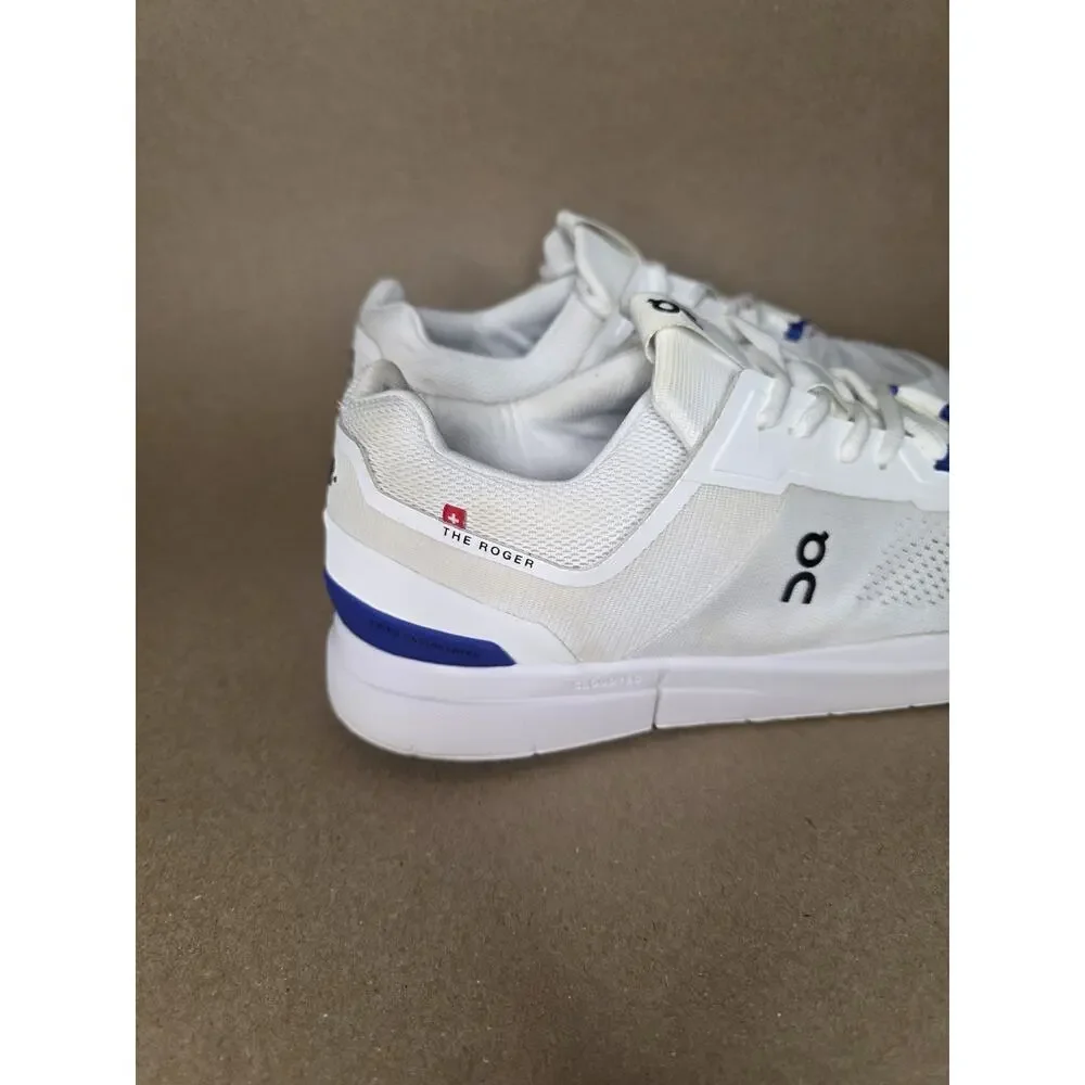 On Cloud Men's The Roger Spin Running/Tennis Shoes Undyed White Indigo Size 12M